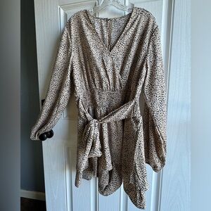 Long Sleeve Dalmatian Print Romper